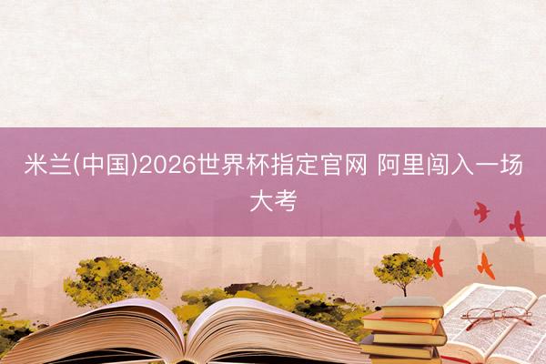 米兰(中国)2026世界杯指定官网 阿里闯入一场大考